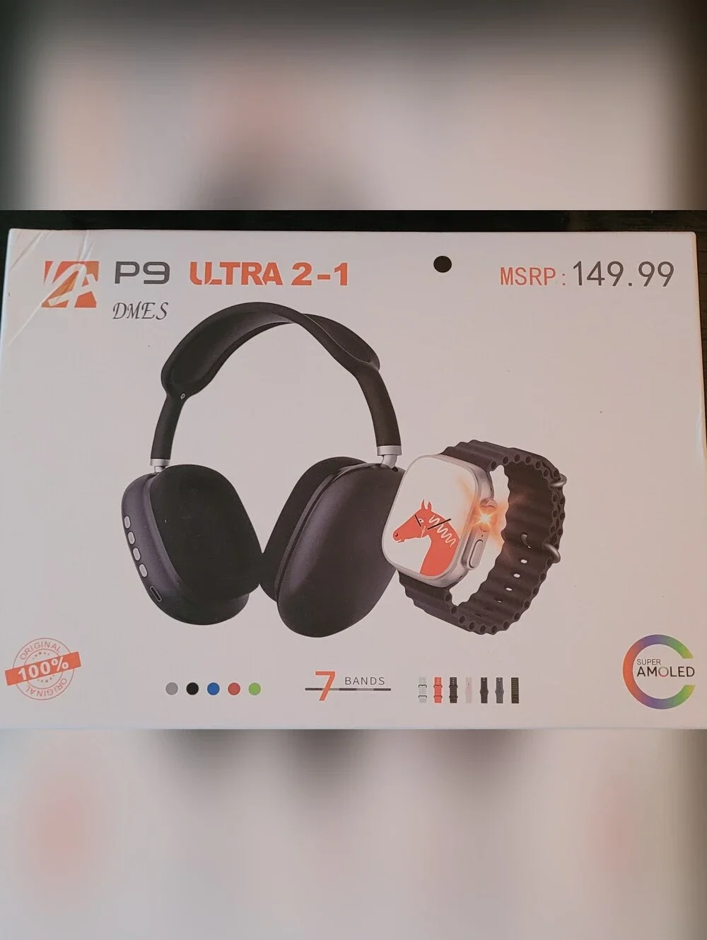 Ultra 2-1 Headphones & Smartwatch with Band Set